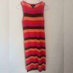 Banana Republic Striped Knit Sleeveless Midi Dress Women’s XS